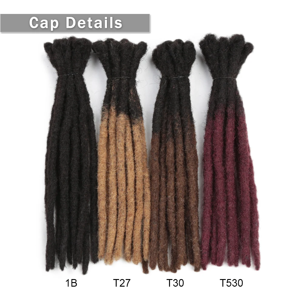 Dreadlock Extensions สำหรับผู้ชาย/ผู้หญิง Afro Kinky ตรง100% เส้นผมมนุษย์แฮนด์เมดแบบล็อคผมสำหรับถักเปีย