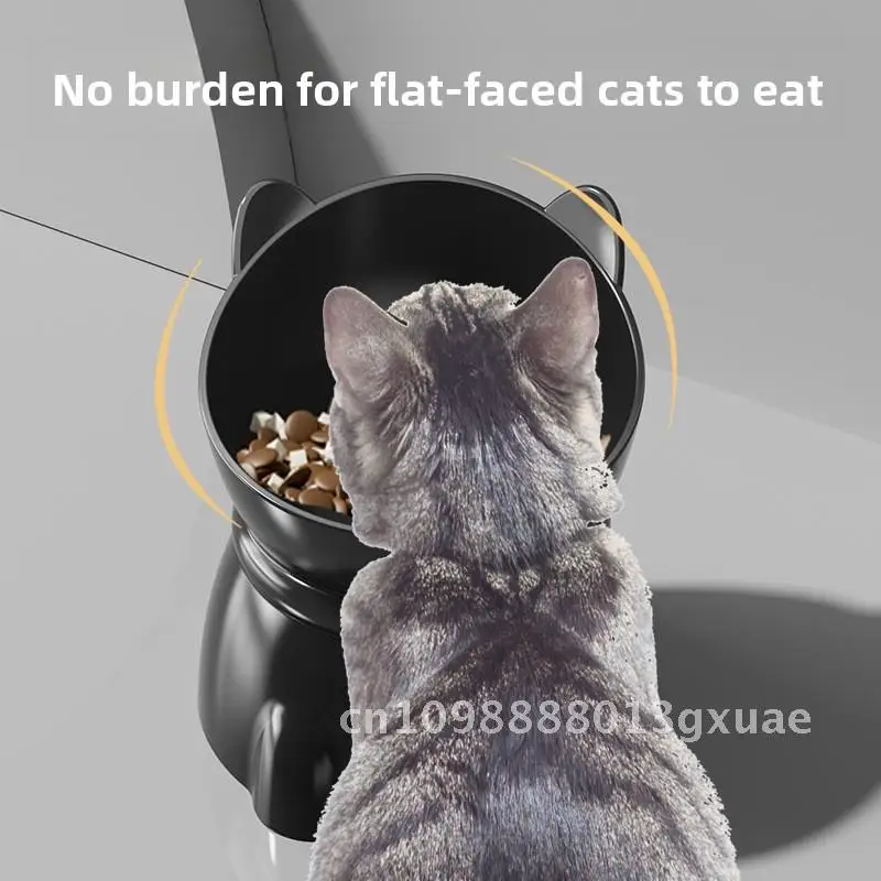 

Cat bowl, cat ear bowl, macaron colored cat food bowl, anti knock protection for cervical spine, high footed pet bowl