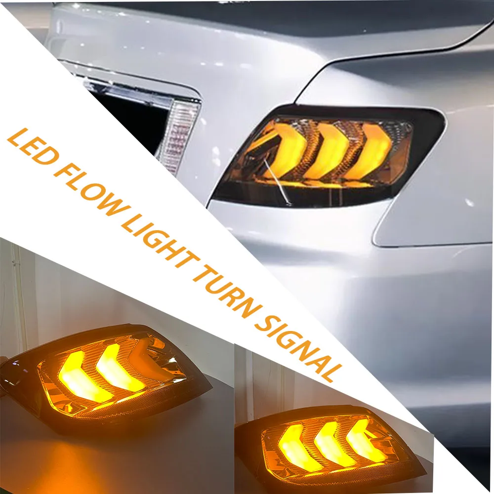 A Pair LED Rear Lights For Toyota MARK X MARK-X GRX121 GRX125 2004-2009 81551-22A00 81550-22A00 Flow Lamp Turn Signal