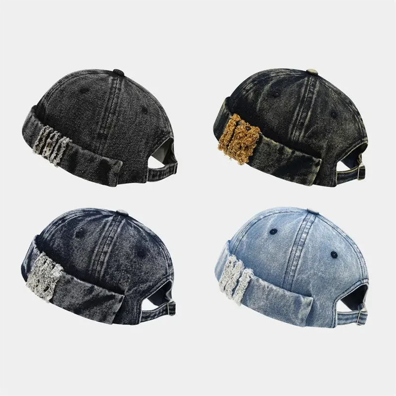 Spring and Autumn Cotton Print Docker Cap Brimless Hat Beanie Hats Landlord Sailor Cap Men and Women 226