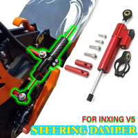CNC Carbon Fiber Stabilizer Steering Damper Adjustable Electric Scooter Steering Damper Bracket Support Kit For Inxing V5