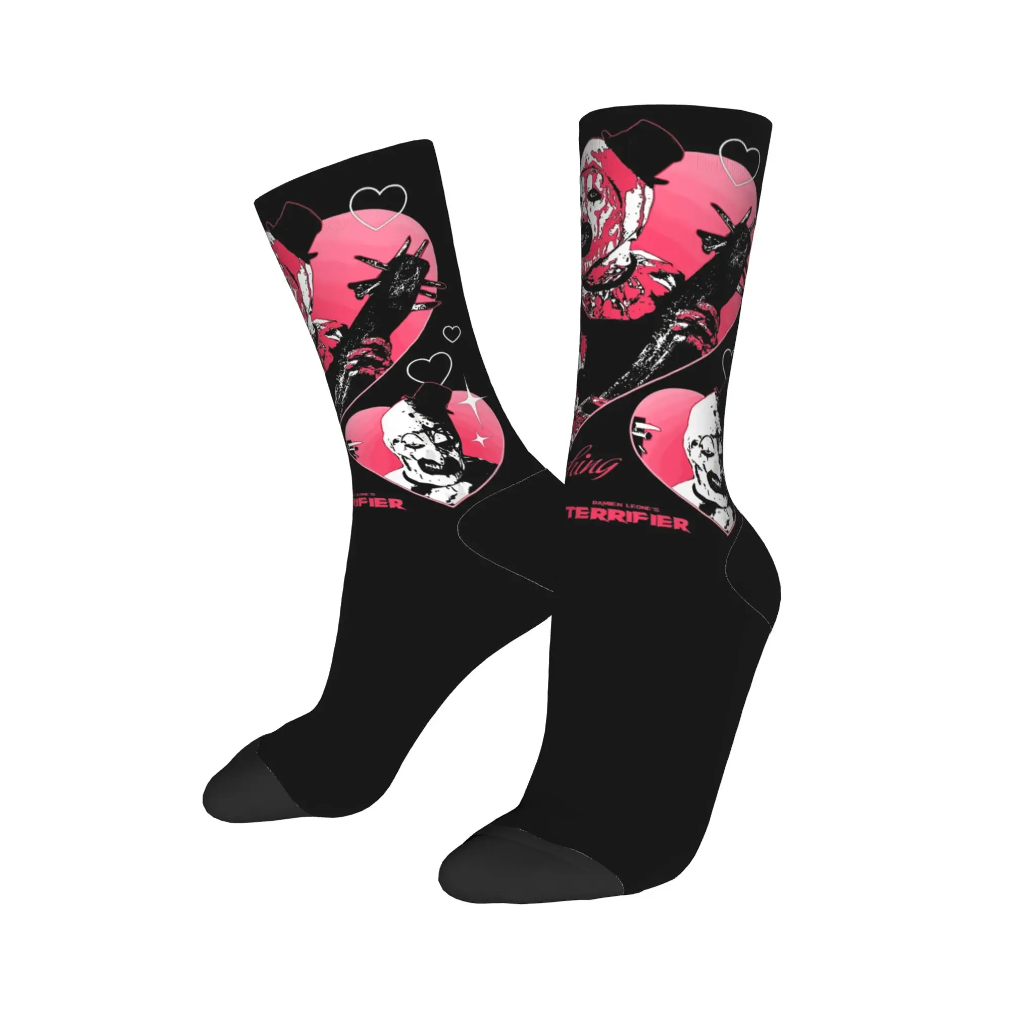 Spooky Slasher I Heart Creepy Mime Creepy Terrifier Socks Men's Women's Socks Spring Summer Autumn Winter Stockings Gift