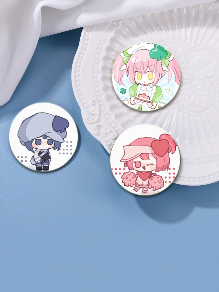 Anime Shugo Chara Pin Cartoon Figures Hinamori Amu Tsukiyomi Ikuto Brooch Badge Button Pins on Backpack Jewelry Accessories