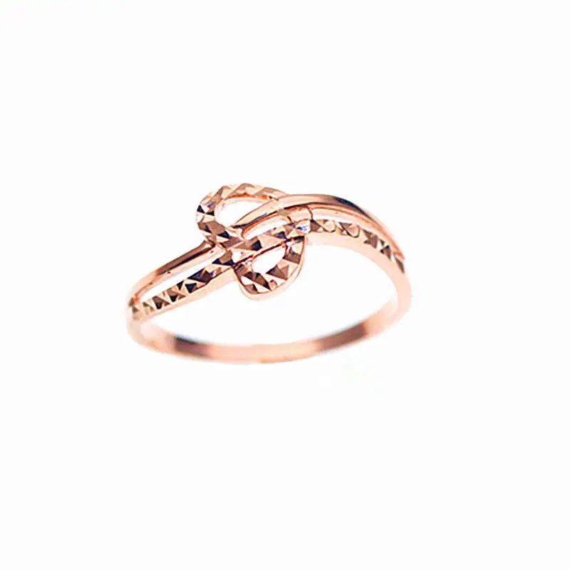 585 Purple Gold Plated 14K Rose Gold Exquisite Geometric Rings For Women Simple Charm Party Jewelry For Girlfriend Gifts