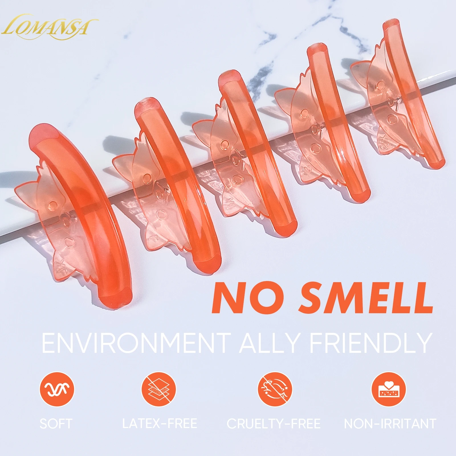 Lomansa 5 أزواج C حليقة سيليكون رمش بيرم منصات لزجة جلدة قضيب درع رفع ثلاثية الأبعاد رمش بكرة الشعر اكسسوارات ماكياج أداة #6