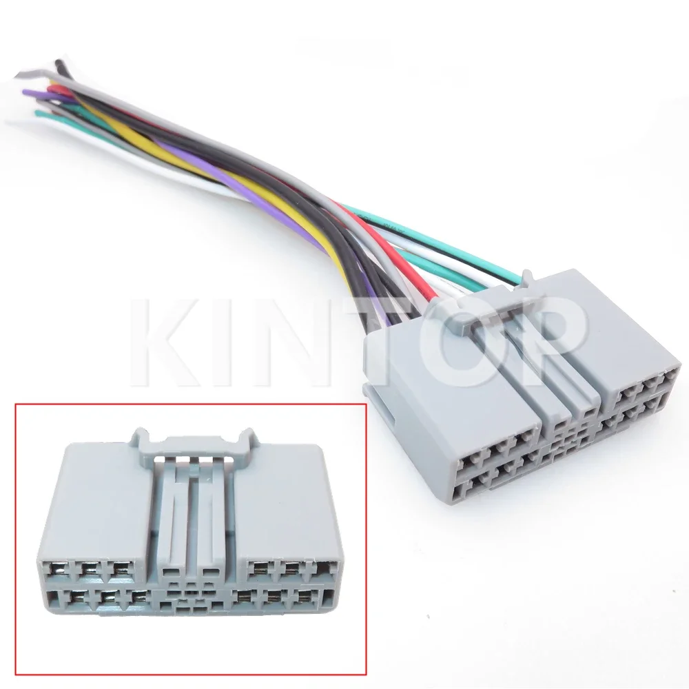 

17 Pins AC Assembly Car Audio Stereo Wiring Harness Adapter Plug Auto CD DVD Stereo Connector for Honda CRV