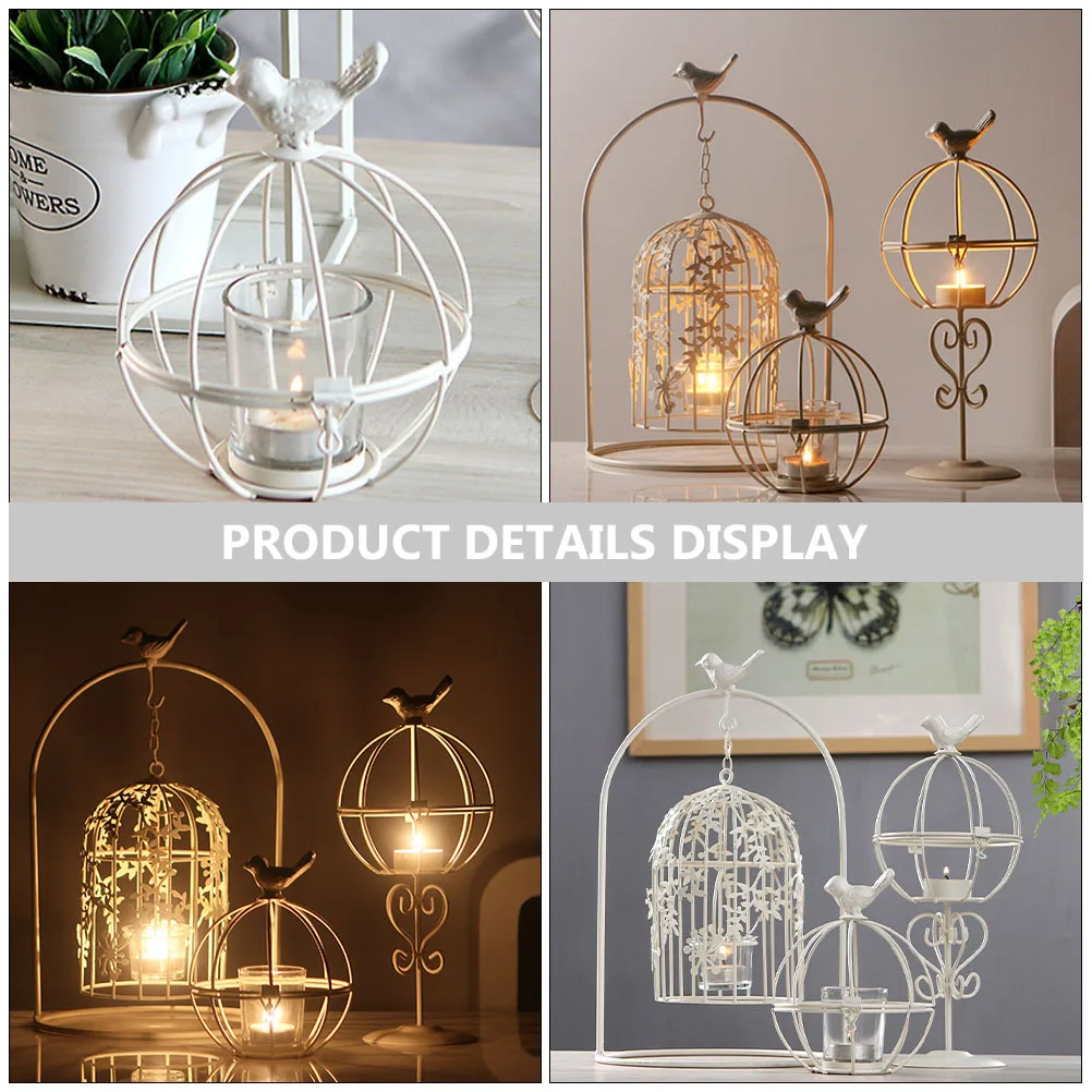 

Desktop Holder Vintage Candlestick Home Decor Ornament Metal Holders Decorations