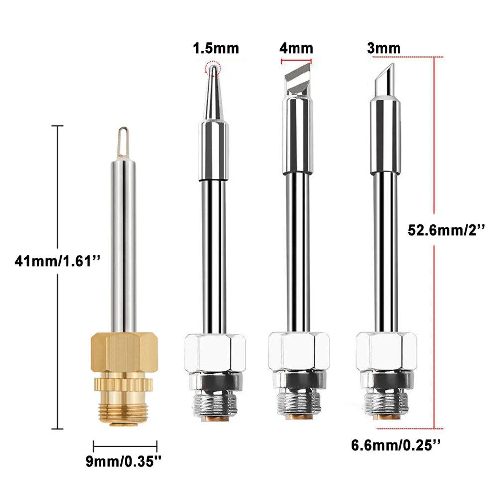 4 pçs ponta de ferro de solda mini portátil conectar mainframes kit de ponta de ferro de solda ferramenta para placa de circuito reparação ferramenta elétrica
