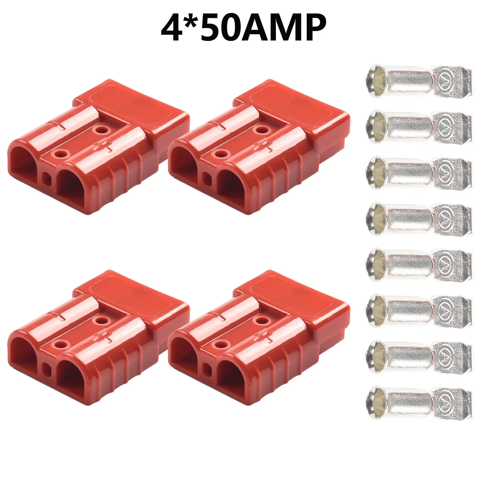 6pcs For Anderson Plug Connector 50a Caravan Trailer Solar Truck For Anderson Style Plug Connector Forklift Battery Connector