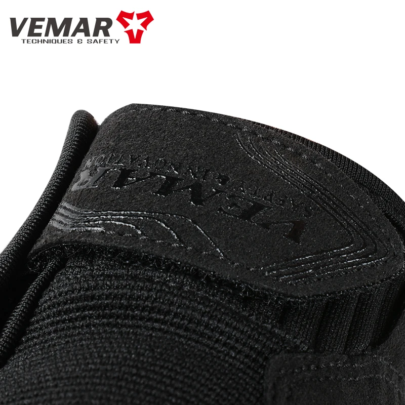 VEMAR-Luvas sem dedos de motocicleta para homens e mulheres, meio dedo, couro, ciclismo, curto, tático, moto, respirável, motocross, verão