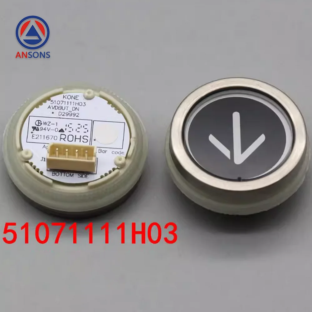 KDS330 KDS220 Black Glass KONE Elevator Button Circular LOP HOP Car COP Button Ansons Elevator Spare Parts