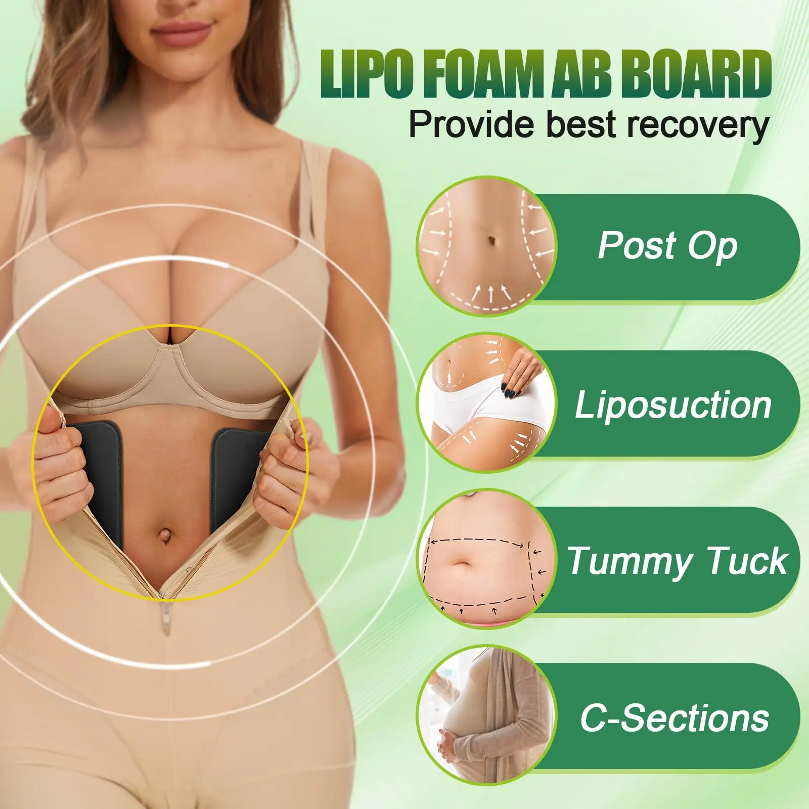 JNATER Lipo Foam Back Board