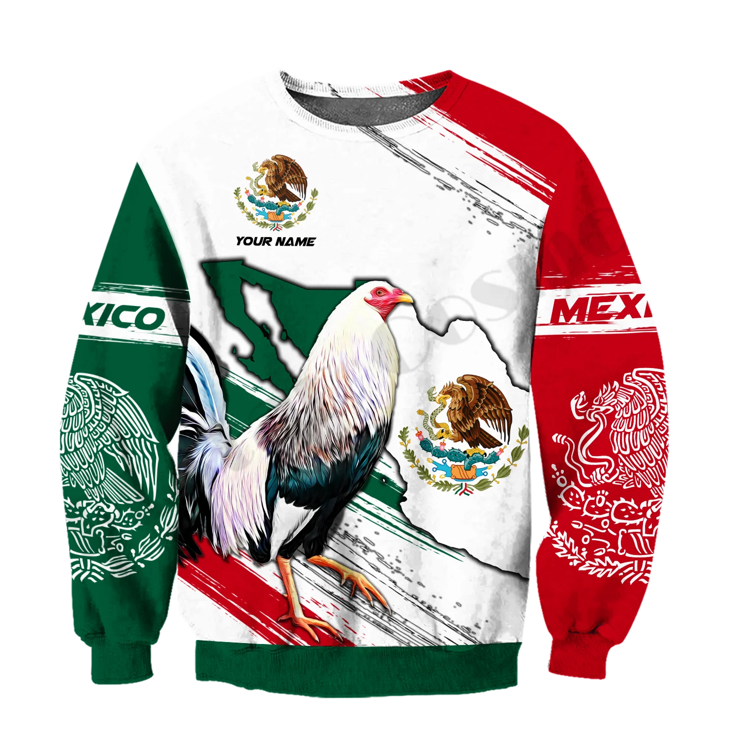 PLstar Cosmos-Sudadera con capucha con estampado 3D de gallo, ropa de calle con nombre personalizado Harajuku, informal, única, Unisex