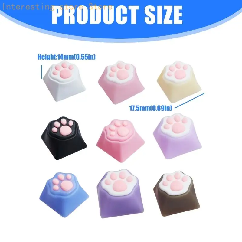 Personality Customizeds ABS Silikon CatPaw Pad Tastaturen Tastenkappe für Schalter 55KC – Detail 6