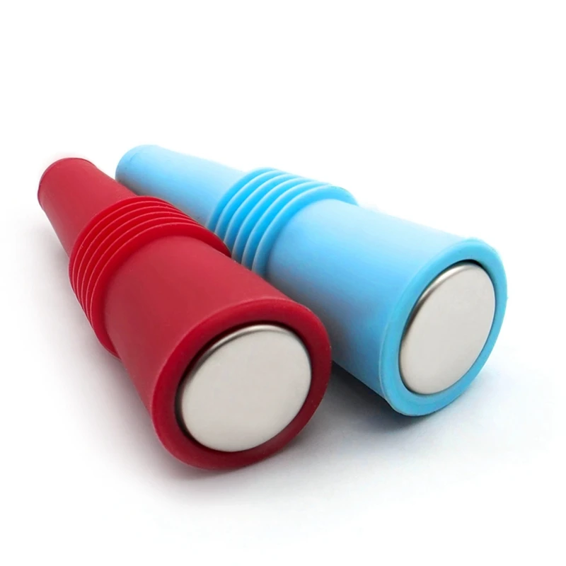 Tappi per vino Tappo per vino in silicone Tappo per bottiglia per condimenti per bottiglie di vino Nero