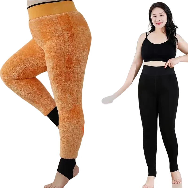 Dames dikke fleece panty, warme legging, groot, groot, grote maten, damesbroek, winterkleding, -30 ℃   / -22 ℉   Echt warm nieuw