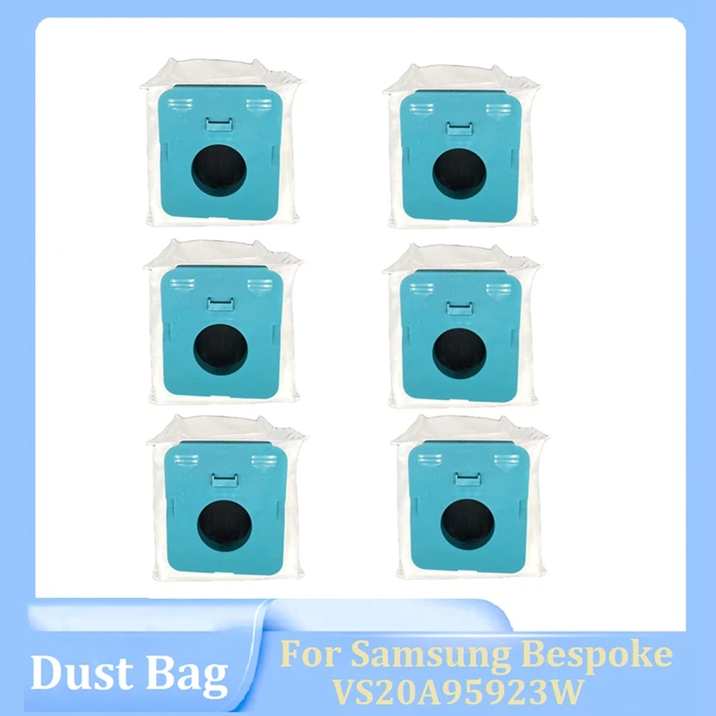 6Pcs Cordless Pole Dust Bag For Samsung Bespoke VS20A95923W Air-Jet Cordless Rod Vacuum Cleaner Dust Collection Bag Filter