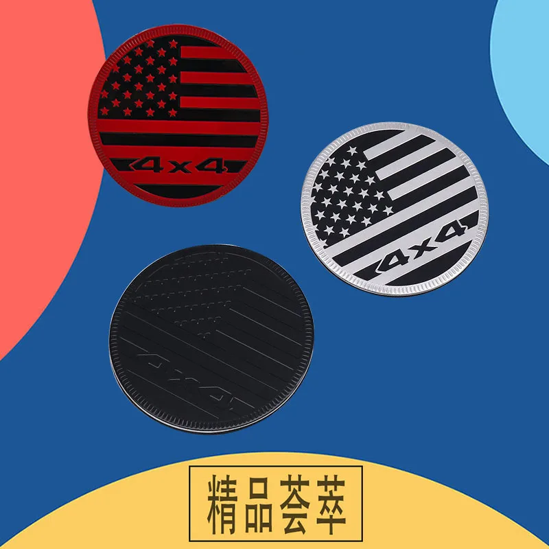 Accessories Round US Flag 4X4 United States America USA National Flag Aluminum Alloy Car Stickers For SUV Off Road  emblem Badge