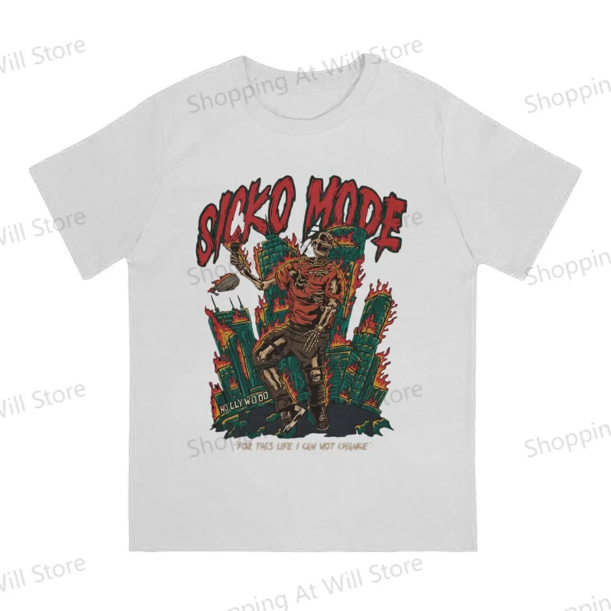 Summer Unisex T-shirts Cactus Jack Travis Round neck short sleeve T-shirt Street Clothing S-6XL