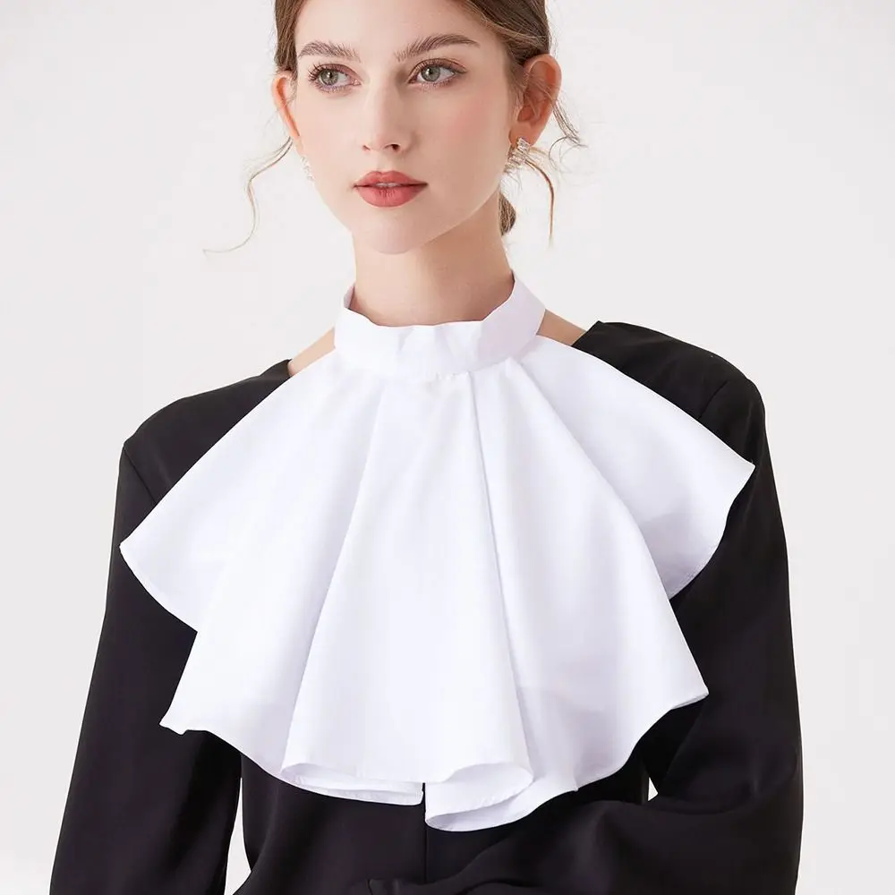 Detachable Renaissance Collar Elegant Vintage Elizabethan Neck Ruff Victorian Costume Opera Ruffled Collar