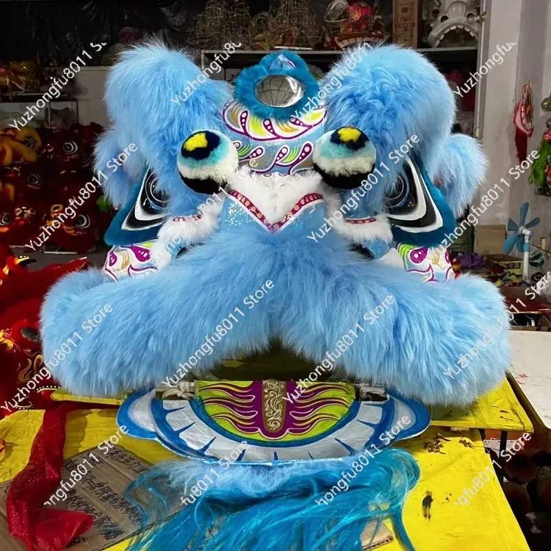 

High Quality Traditional Chinese Lion Dance Color Art New Year Adult Dragon Wool Performance Authentic Lion Mascot Costume
