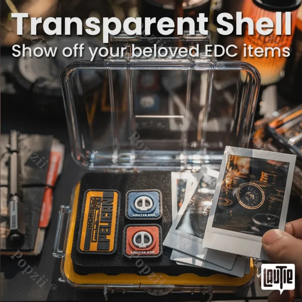 LAUTIE EDC&PELICAN 保護ケース EDC アイテム用 フィジェットトイ フィジェットスピナー 屋外防水防塵収納ボックス