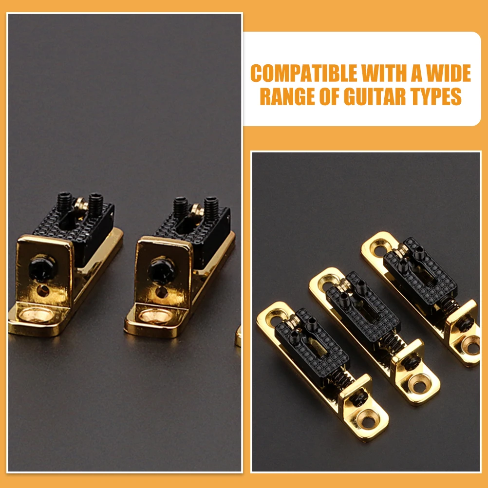 

3 Pcs Electric Guitar Bridge Set Saddle Accessories Replace for Kit Replacement