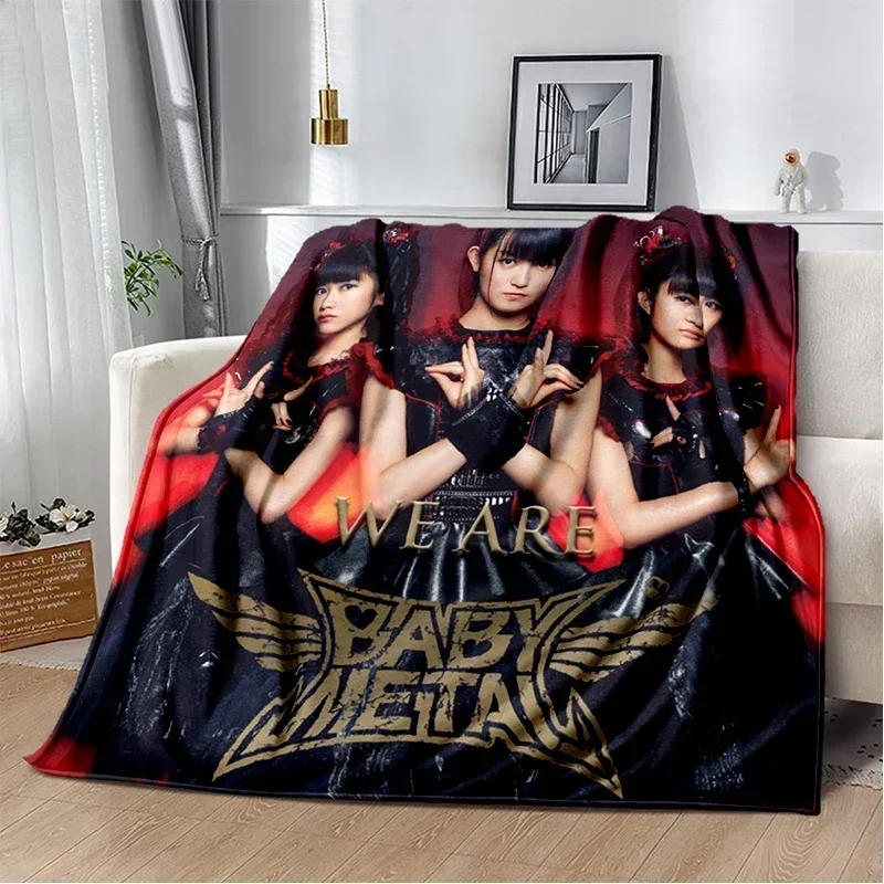 Babymetal combination warm printed blanket, office lounge sofa blanket, flannel household blanket multifunctional blanket