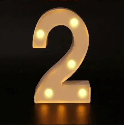 Nummerletterlamp Lichtgevend Alfabet Led-Verlichting Versiering Nachtlampje Voor Thuis Bruiloft Verjaardag Kerstfeest Decoratie