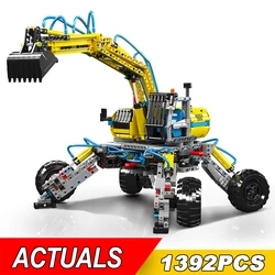 MOULD KING 17060 Technical Pneumatic All-Terrain Excavator Truck Building Block Excavator Car Bricks Toys For Kids Gifts