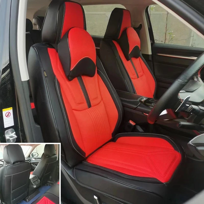 Suitable forUniversal Car Covers Full Covered Durable Leather Seat Cushion for 90% Sedan SUV Set Include Front Rear Cover