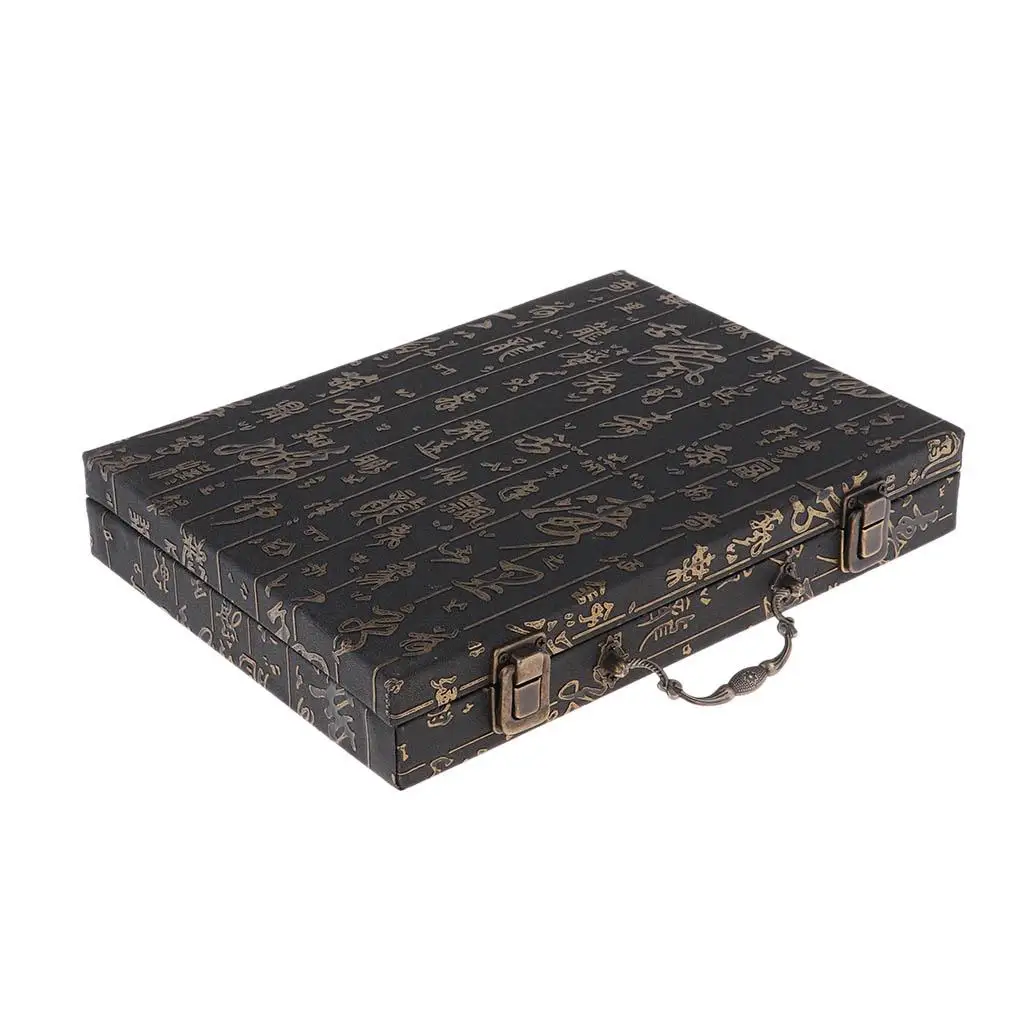 

High-end Rosewood Chinese Chess Set Traditional Xiangqi Classic Board Game with PU Wrapped Case for 2 Players