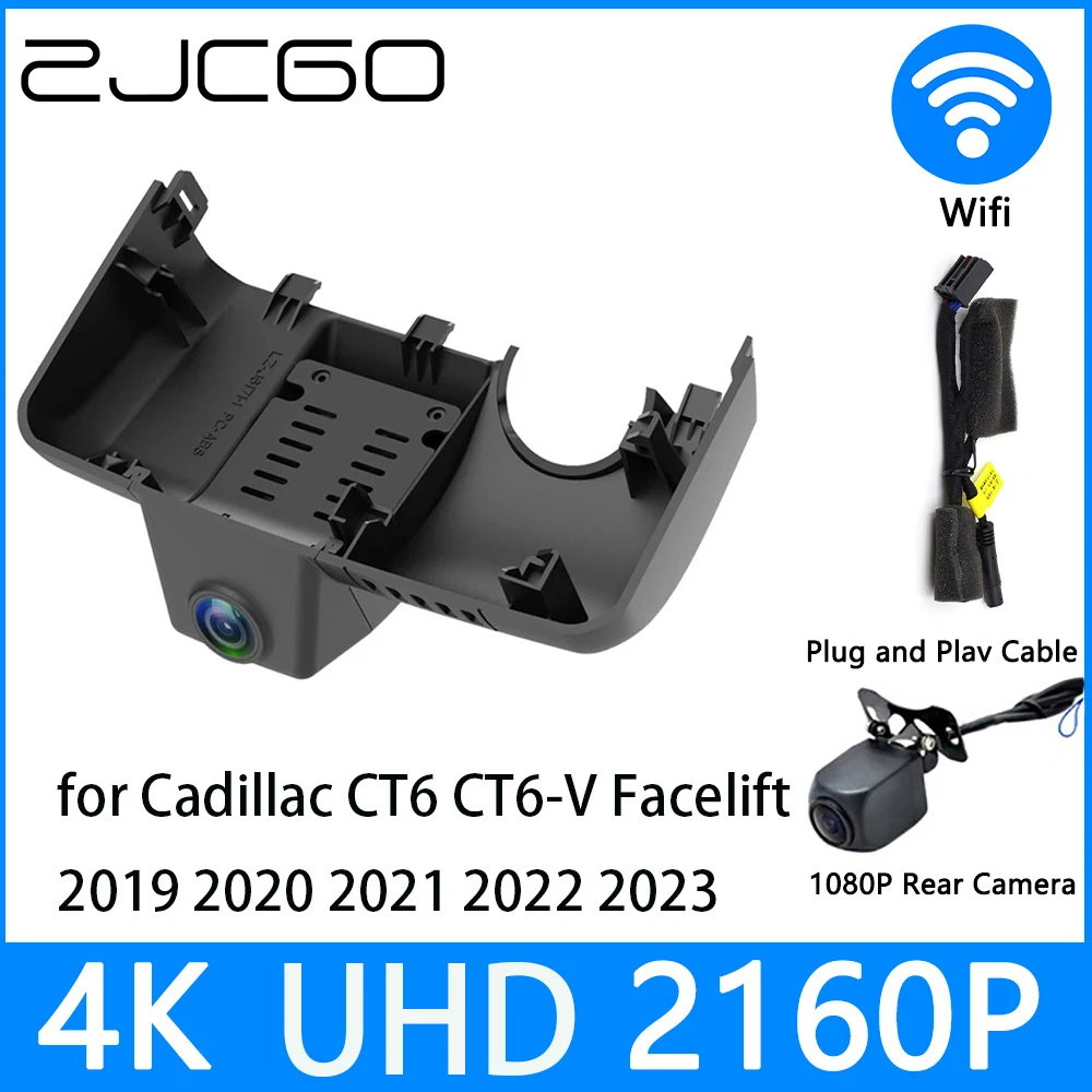 

ZJCGO Dash Cam 4K UHD 2160P Car Video Recorder DVR Night Vision for Cadillac CT6 CT6-V Facelift 2019 2020 2021 2022 2023