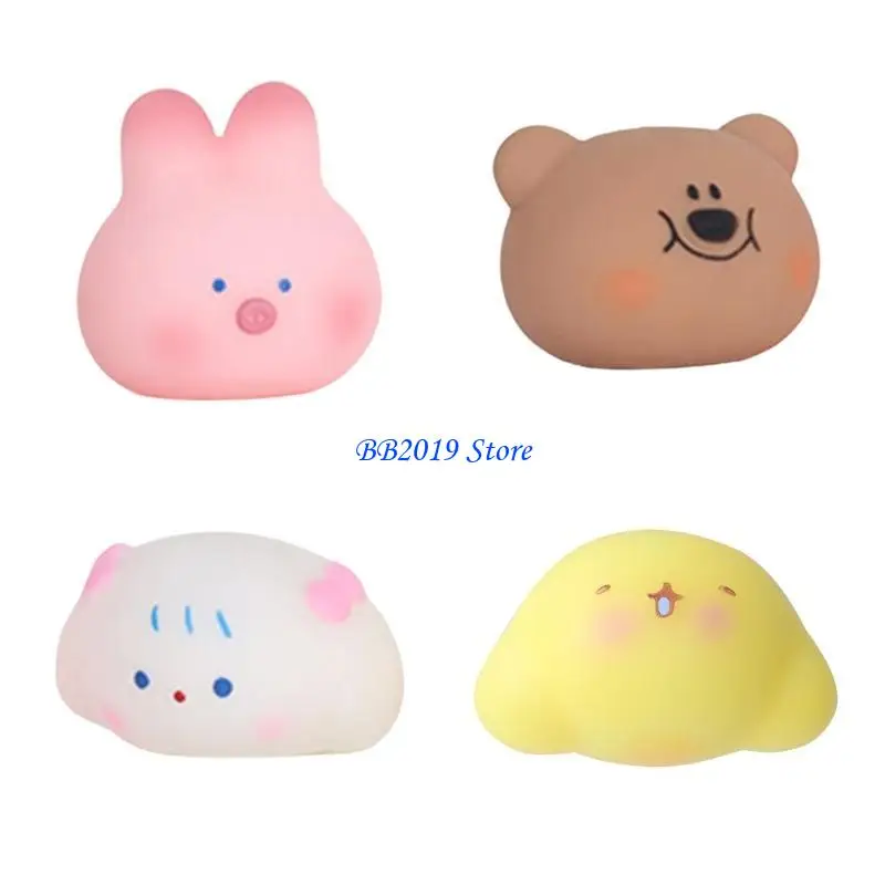 Q0KB 휴대용 및 탄력있는 짜기 토끼 돼지 스트레스가 많은 시간을위한 사랑스러운 창조적 인 장난감 장식 손 사무실 장식품