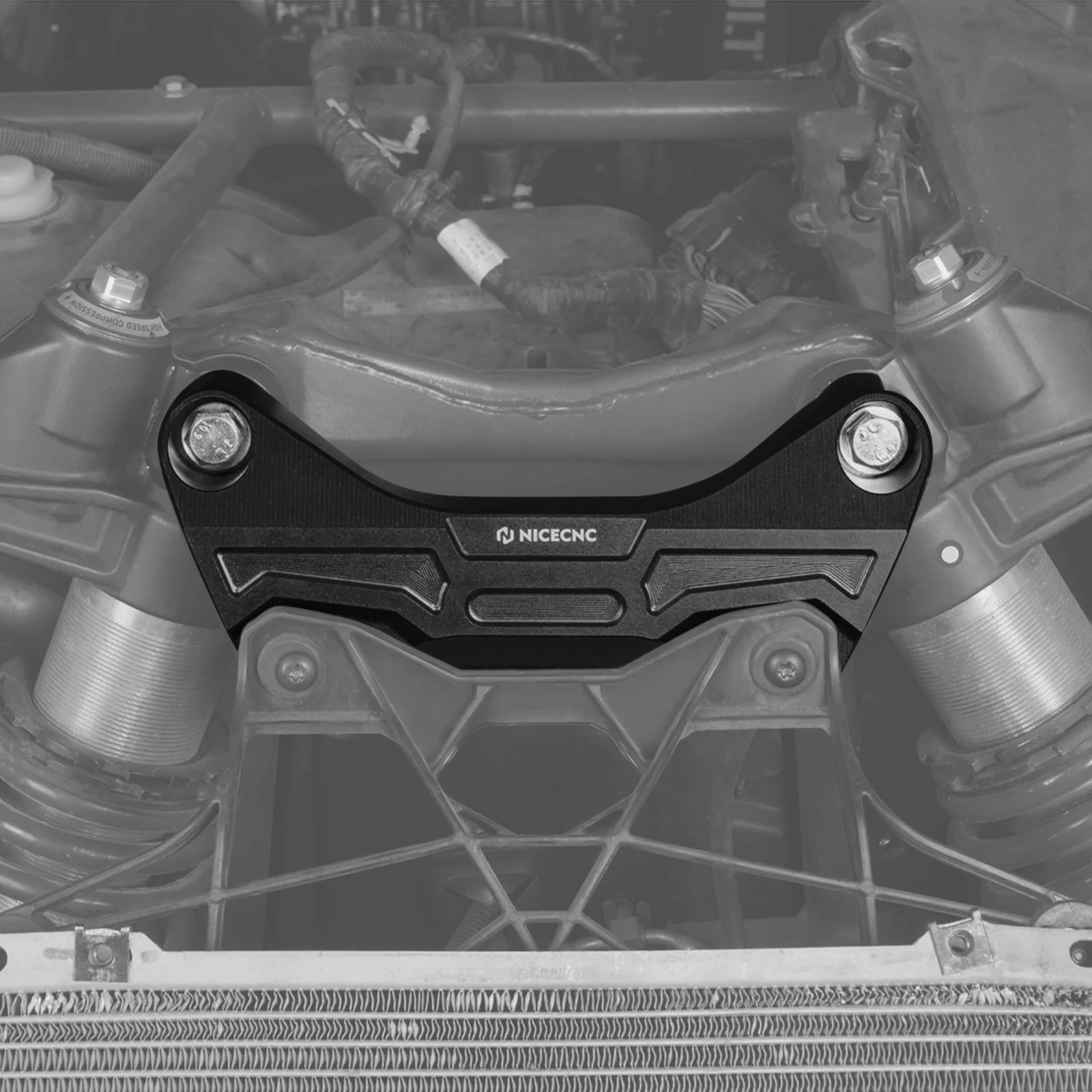 

NICECNC UTV X3 Front Upper Shock Brace & UTV X3 Fan Cover Support For Can-Am Maverick X3 Turbo R RR 2017-2024