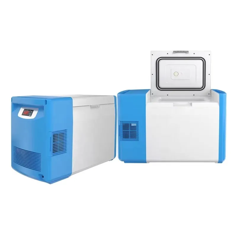 Mini Freezer -60°C 12/24V DC 25L Portable Car Refrigerator Medical Transport Freezer
