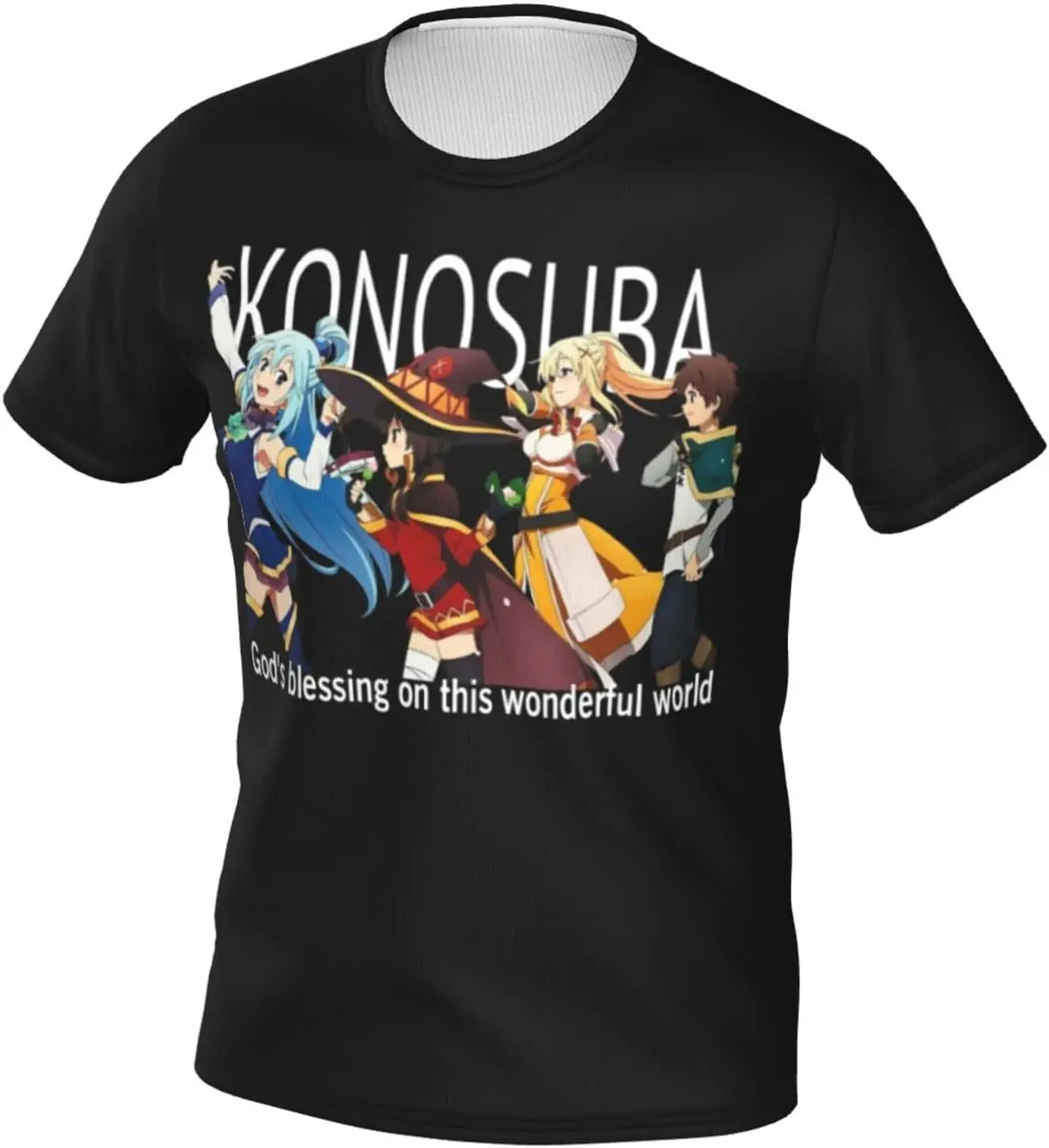 Anime Konosuba T Shirt Men Short Sleeve Tops Fashion Casual Tee