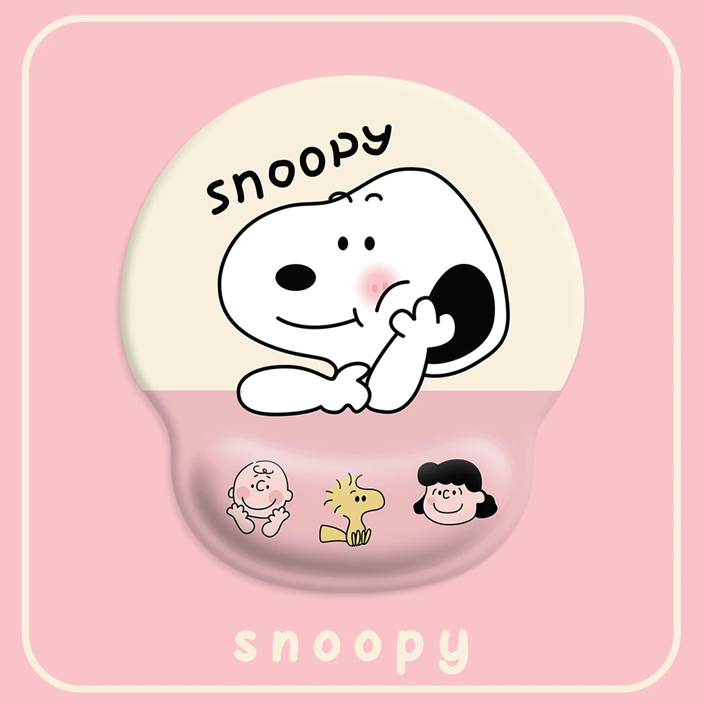 Imagem -02 - Cartoon Snoopy Mouse Pad Bonito Teclado Estéreo Hand-held Silicone Table Pad Almofada 3d Mesa de Escritório