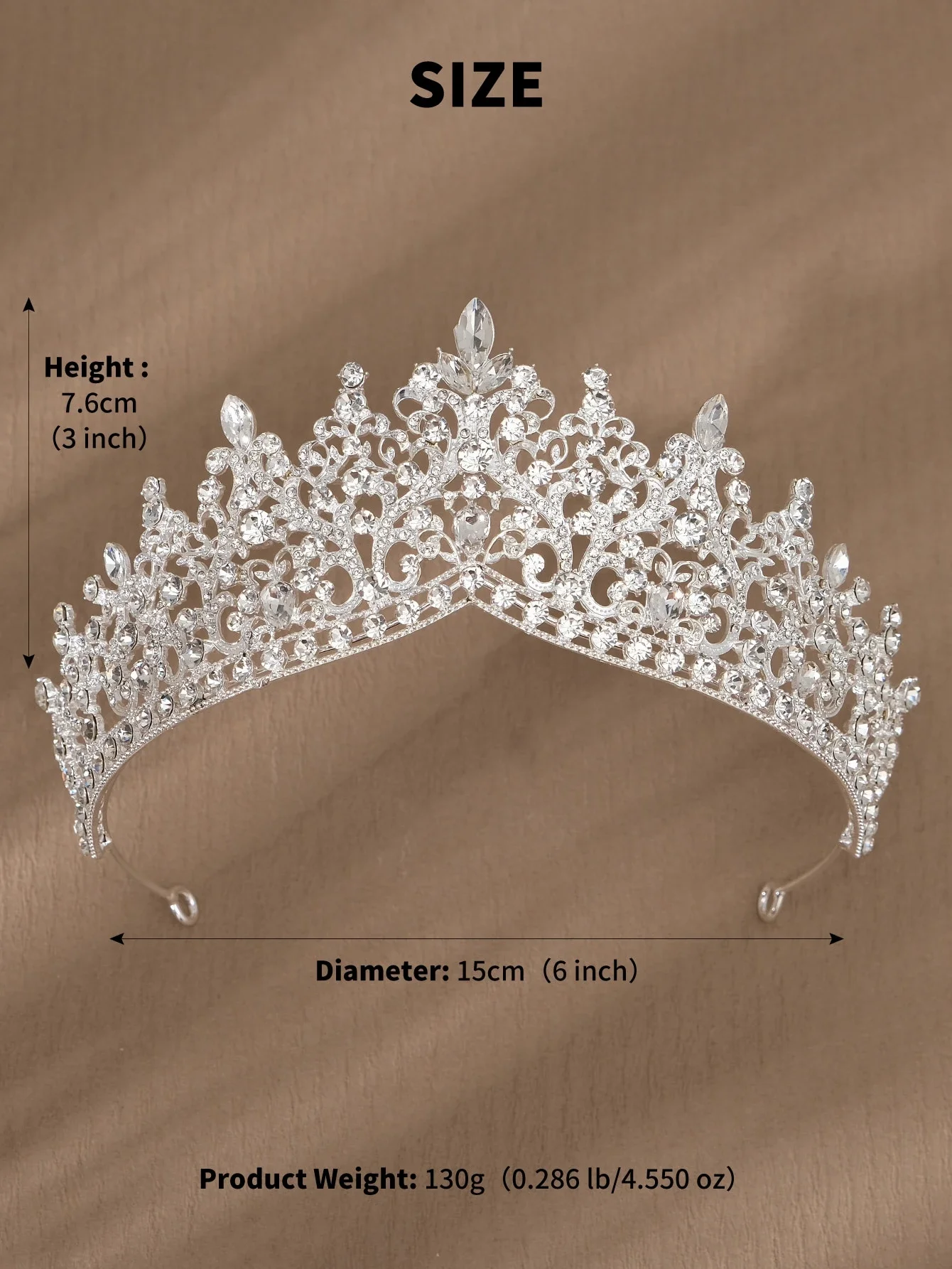 

1 шт. Женская свадебная корона-ободок в стиле барокко, роскошная тиара со стразами, аксессуар для волос в королевском стиле