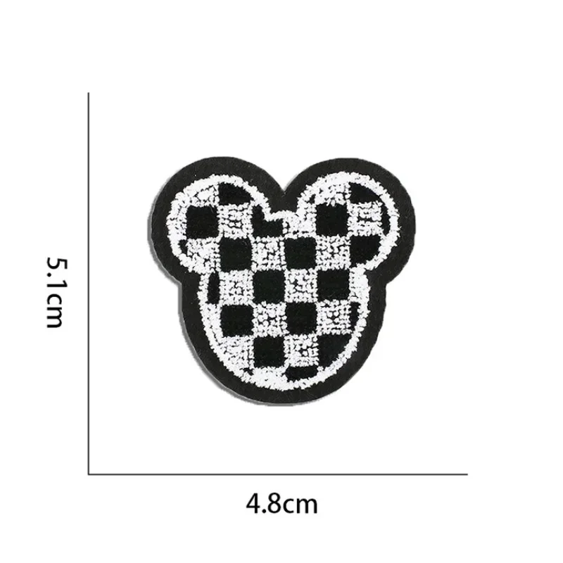 Square Embroidery Cloth Sticker Computer Embroidery Chapter Boy Ironing Plaid Pattern Clothes Decorative Embroidery Label