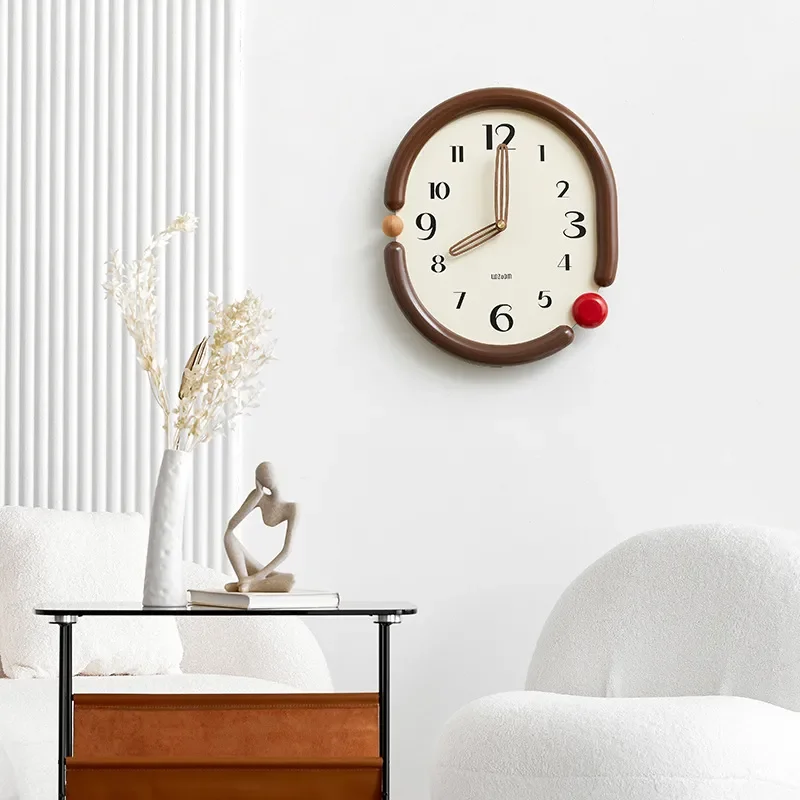 For Wozoom House Quasi-Non-Punching Wall Clock Living Room Simple Atmosphere 2026 New Creative Light Luxury Wall Hanging
