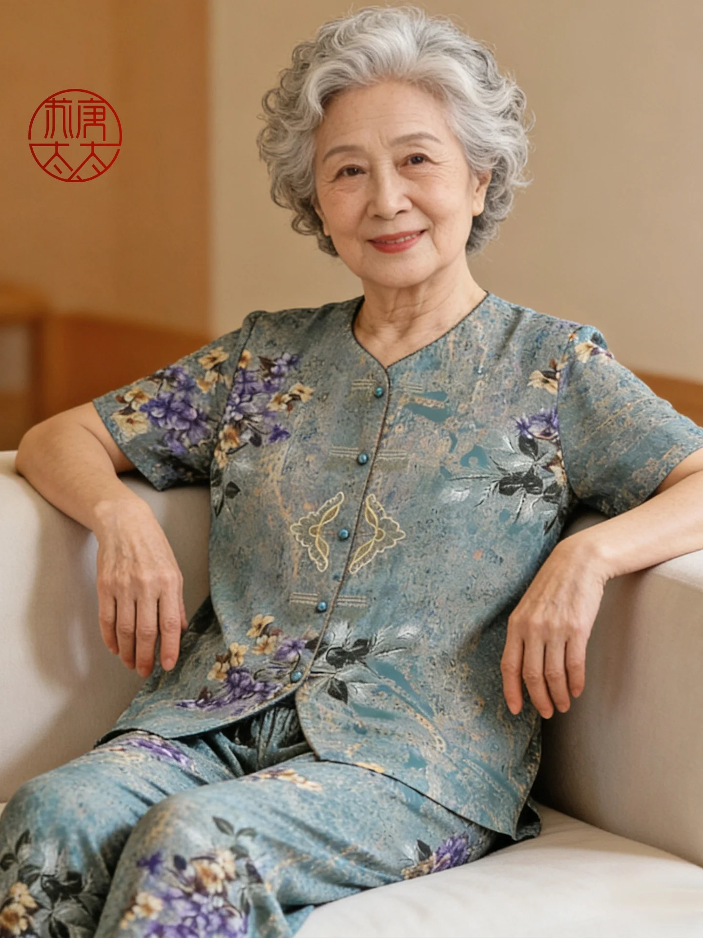 

Женский летний домашний комплект из хлопка и шелка: свободная рубашка и удобные брюки-кюлоты (9/10 длины) для мам