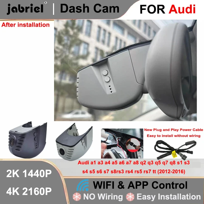 Câmera Veicular 2K 4K Wifi DVR para Audi a3 a4 a5 a6 a7 a8 q3 q5 q7 q8 s4 s5 s6 s7 rs3 rs4 rs5 rs6 rs7 tt b5 b6 b7 b8 c5 c6