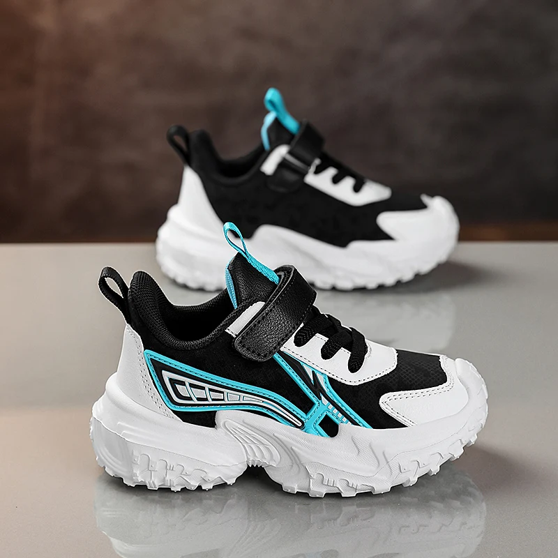 

Children Sneakers Girls Boys Breathable Sports Running Shoes Kids Flat Casual Outdoor Student School Leather Shoes Size 28-39