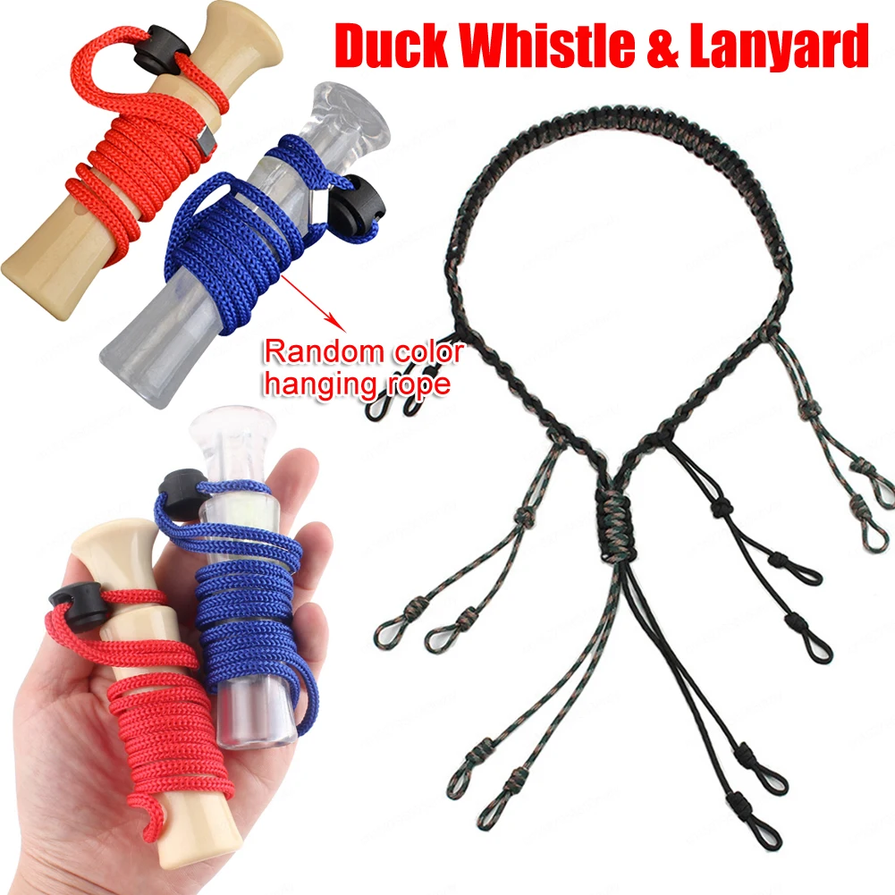 Plastic Duck Call Whistle with Lanyard Pheasant Mallard Voice Hunting Caller Decoy Wild Geese Lightweight Whistle