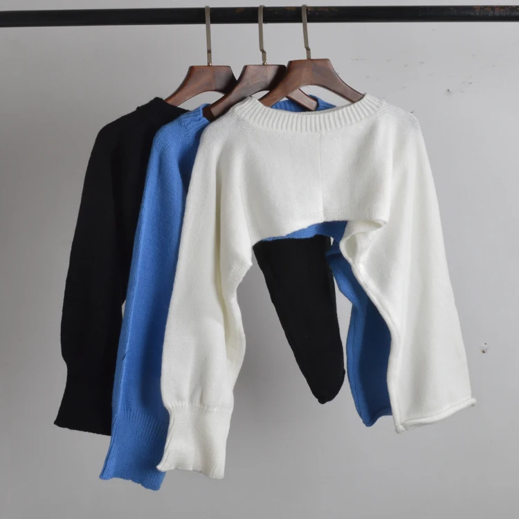 

Autumn Winter Women's Slim Fit Knitwear Long Sve Overhead Top Tight ort Sle Base Layer irt round Ne Pure Color Com...