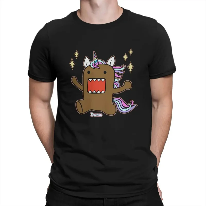 Unicorn men tshirt Domo Kun o neck tops fabric T shirt funny top quality gift idea