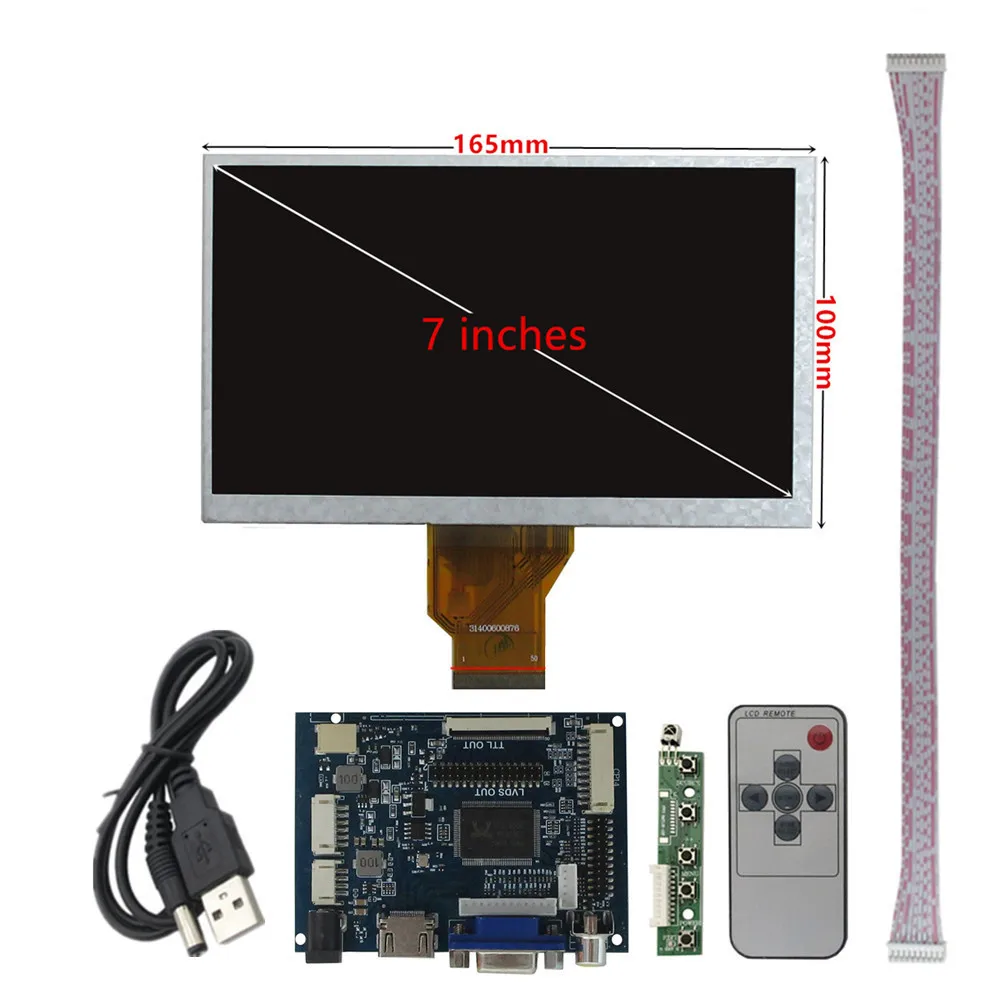 7 Inch AT070TN90 92 HDMI-Compatible Screen LCD Display Driver Board Monitor For Raspberry Pi 2 3 Banana/Orange Pi Mini Computer