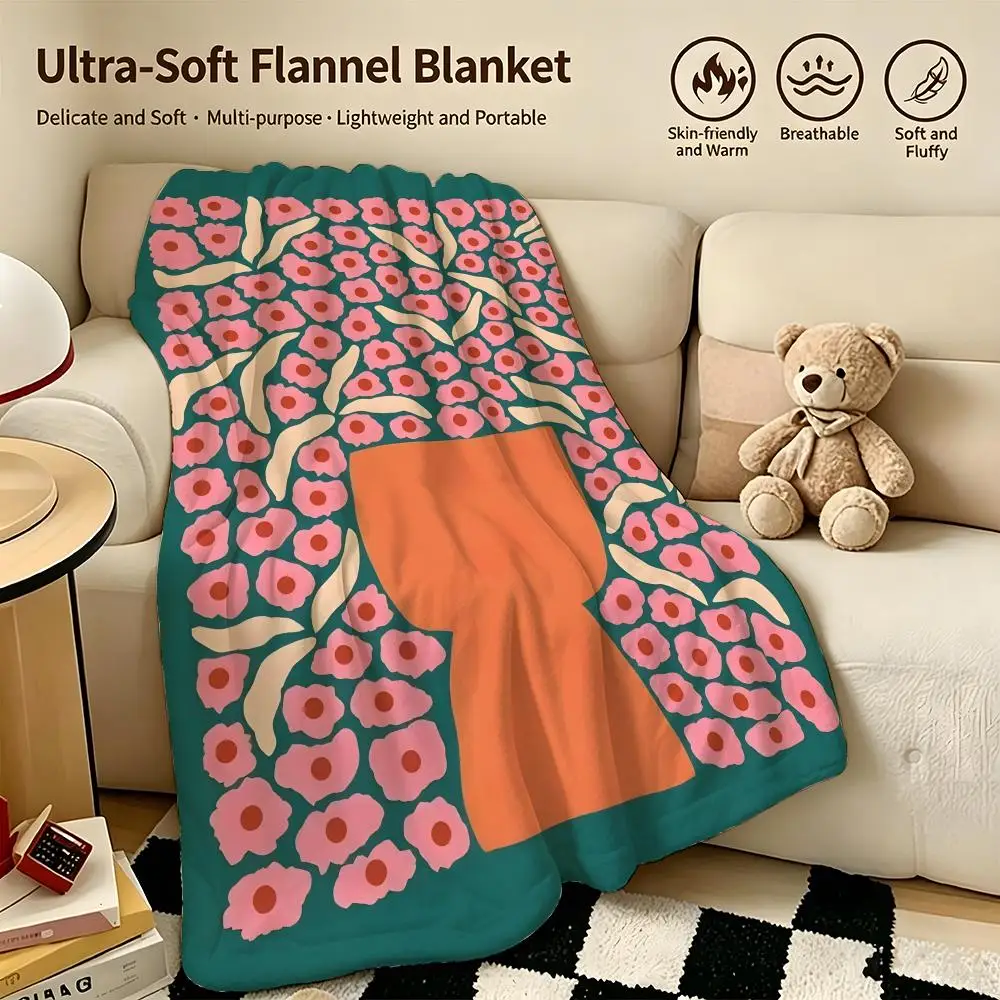 artist L-Liv Lee-e Throw Warm Soft Flannel Blanket, Multi-use for Sofa Bed Camping Travel Nap