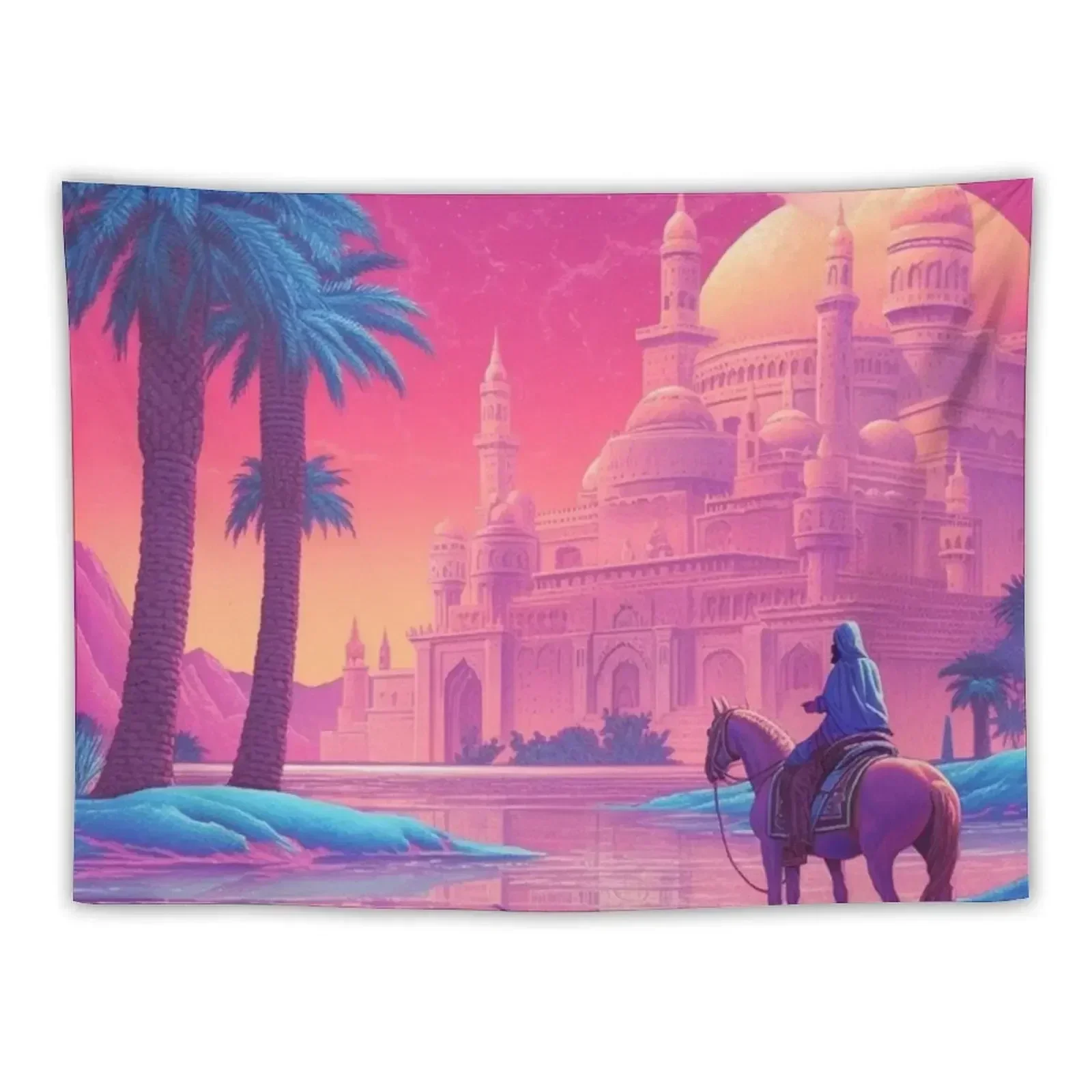 Vaporwave Arabian Nights Tapestry Decorative Wall Mural Wall Decoration Items Bedroom Deco Tapestry